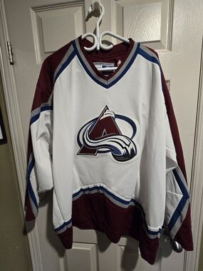 Colorado Avalanche  Chris Drury Away 2000s NHL Hockey Jersey - White & Burgundy